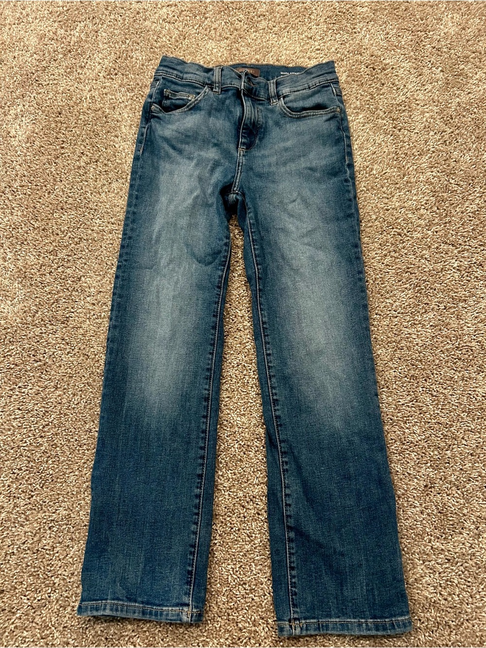 DL1961 Mara Straight Mid-Rise Blue Jeans